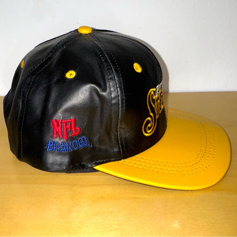 Bundle Vintage Drew Pearson Pittsburgh Steelers Snapback Leather Hats 90’s Lot - Picture 7 of 16